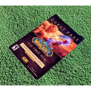 World of Warcraft PC Guest Pass 2011 Promo Roll Playing Blizzard Card 6.5x4.5